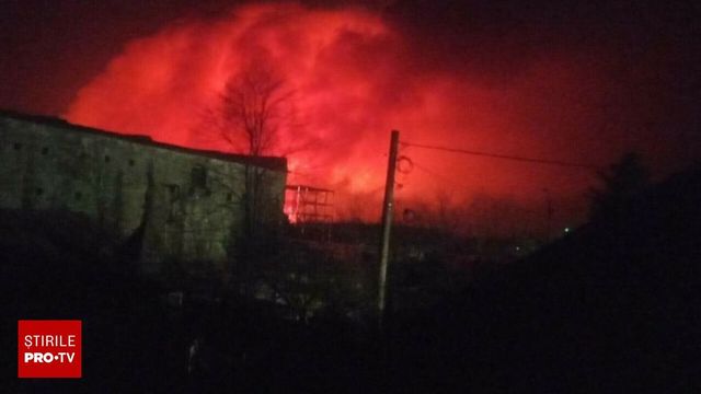 Incendiu puternic de vegetație în Delta Dunării, în zona localității Sulina