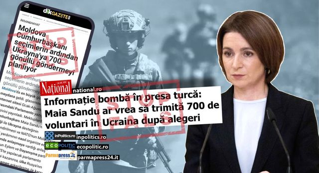 Stop Fals: Maia Sandu va trimite 700 de voluntari în Ucraina după alegeri