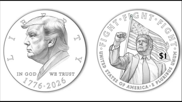 O monedă specială de 1 dolar va avea imaginea președintelui Donald Trump