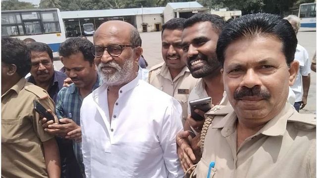 Rajinikanth pays surprise visit to bus depot where he worked as a bus conductor