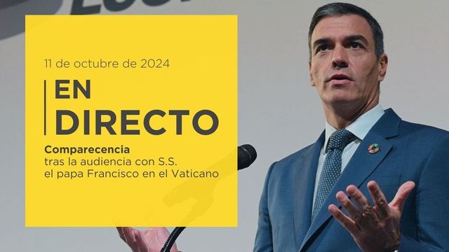 Pedro Sánchez llega al Vaticano para su audiencia con el papa Francisco