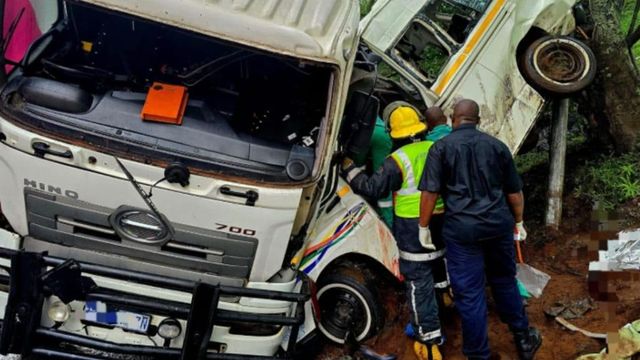 11 dead in minibus and truck collision in South Africa