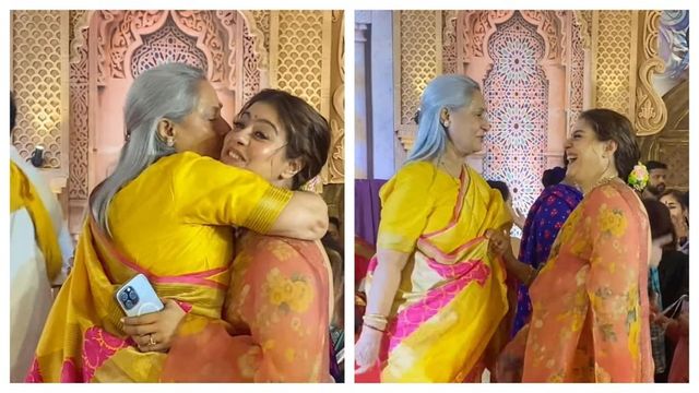 Durga Puja 2024: Jaya Bachchan Kisses Kajol On Cheeks