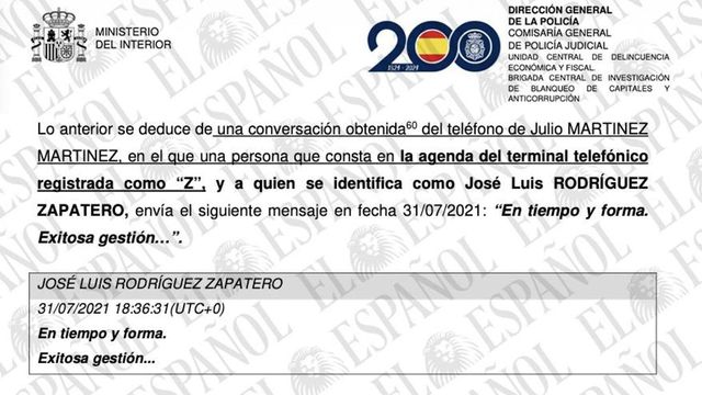 Zapatero y sus hijas, principales beneficiarios de la trama de Plus Ultra, según la UDEF