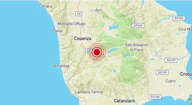 Terremoto a Cosenza, scossa di magnitudo 3.7 avvertita fino a Catanzaro