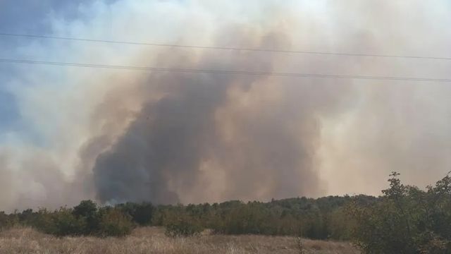 Самолети и хеликоптери участваха в гасене на пожар край Кавала, Северна Гърция