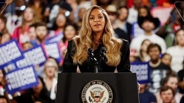 Not here as celebrity, am here as mother: Beyonce at Kamala Harris’s Houston rally