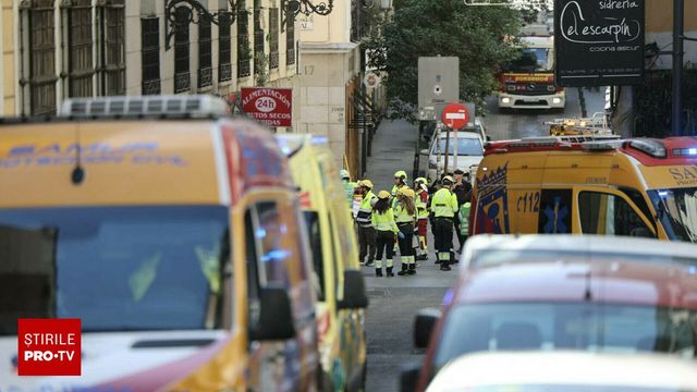 Panică în centrul Madridului: o clădire s-a prăbușit parțial