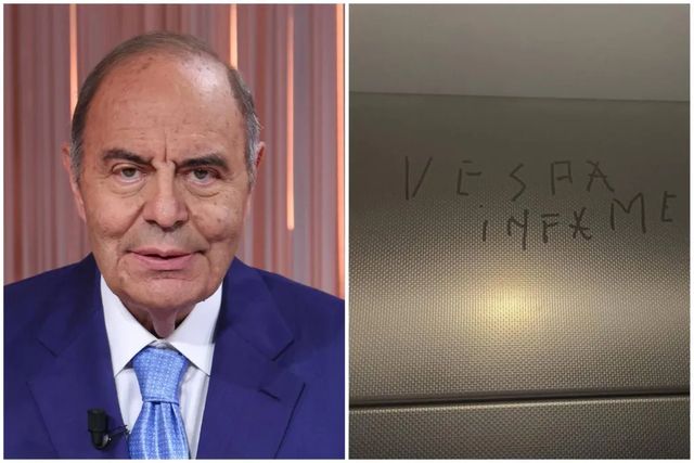 Scritta “offensiva e infame” rivolta a Bruno Vespa in un ascensore Rai