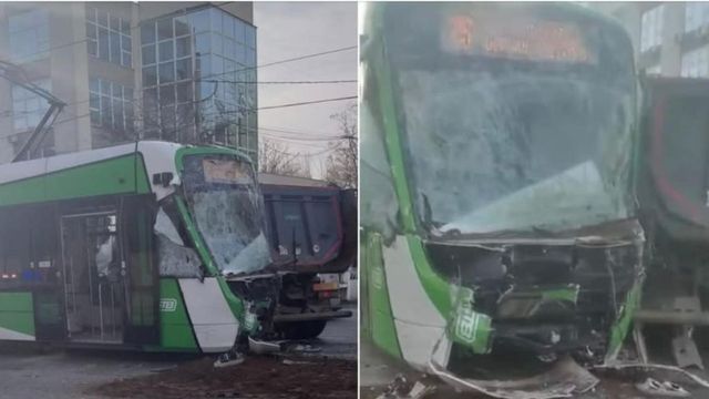 Bărbat accidentat în tramvai