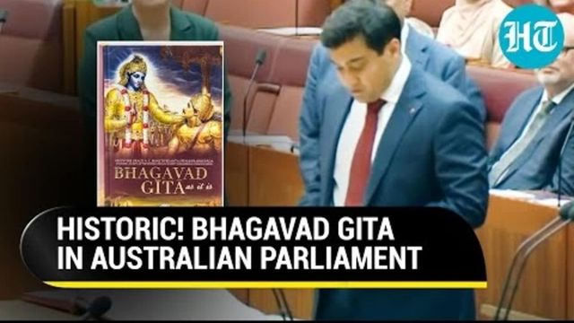 Indian-Origin Australian Senator Varun Ghosh Scripts History, Takes Oath On Bhagavad Gita | Watch