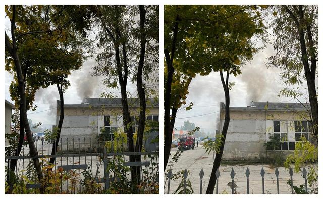 Un depozit din sectorul Ciocana, cuprins de flăcări: Opt echipaje de pompieri, la fața locului