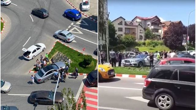Un șofer beat a lovit un autobuz în Pitești, iar apoi s-a luat la ceartă cu polițiștii