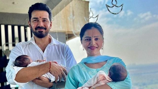 Rubina Dilaik, Abhinav Shukla drop first picture of twin girls, reveal their names