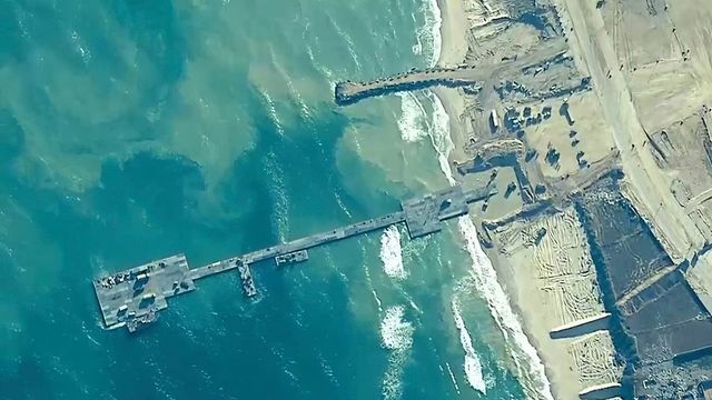 US-built pier will be removed from Gaza coast and repaired after damage from rough seas