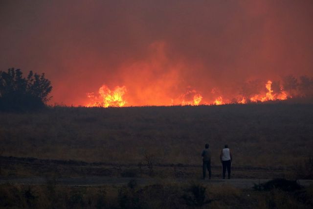 Risc ridicat de producere de incendii de vegetație în Grecia