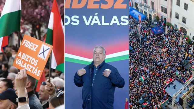 Hatalmas tömeg várta Sopronban Orbán Viktort