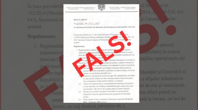 Ministerul Educației avertizează: Document fals, distribuit în școli din Găgăuzia
