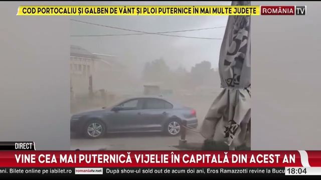 Frig și vijelie de cod portocaliu în București