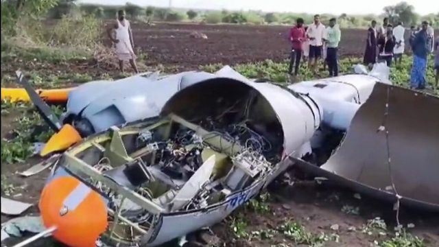 DRDO UAV crashes in village in Karnataka