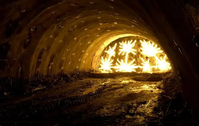 Lucrări la tunelul Robești al autostrăzii Sibiu-Pitești