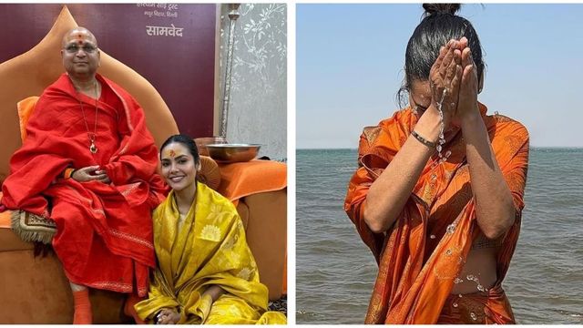 Esha Gupta visits Mahakumbh 2025 in Prayagraj, takes holy dip at Triveni Sangam