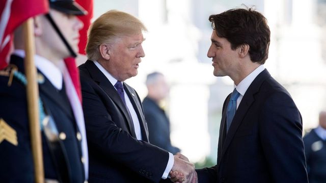 Donald Trumphoz látogatott Justin Trudeau kanadai miniszterelnök