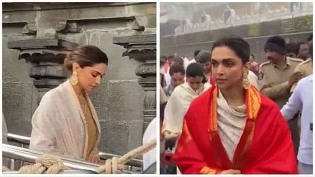 Fighter actress Deepika Padukone seeks blessings at Tirumala temple with sister Anisha