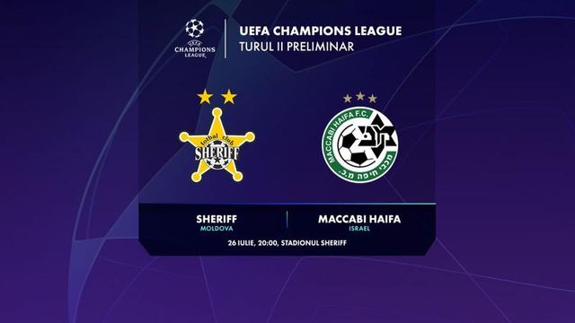 Sheriff Tiraspol vs Maccabi, in turul doi preliminar al Conference League