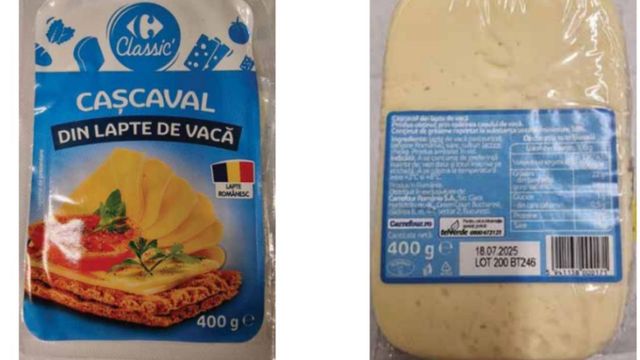 Cașcaval contaminat cu Listeria, retras din magazinele Carrefour. Oamenii, rugați să nu îl consume