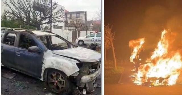 Atac în stil mafiot în Timișoara: Mașina directorului piețelor a fost incendiată
