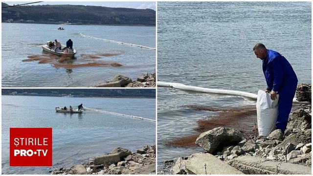 Poluare accidentală pe fluviul Dunărea, în zona Turnu Măgurele, după scufundarea unei nave