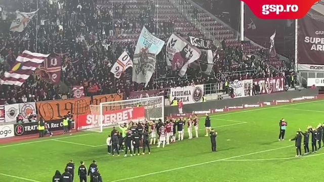 Rapid urcă pe primul loc în Liga 1 după victoria clară cu FC Argeș, scor 2-0