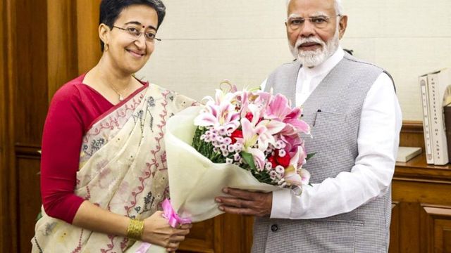 Delhi CM Atishi meets PM Modi