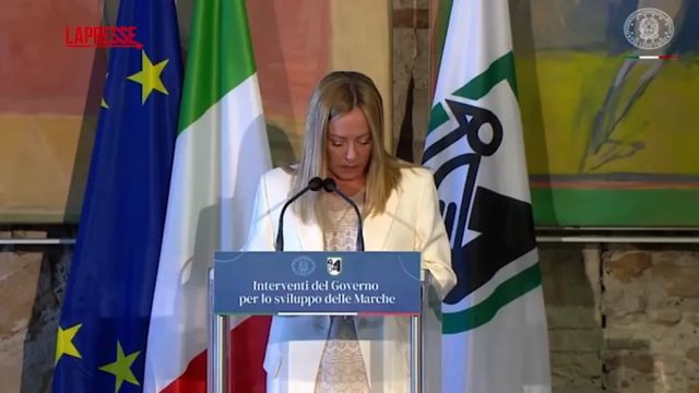 Meloni nelle Marche, gli auguri della premier ad Antonio Tajani