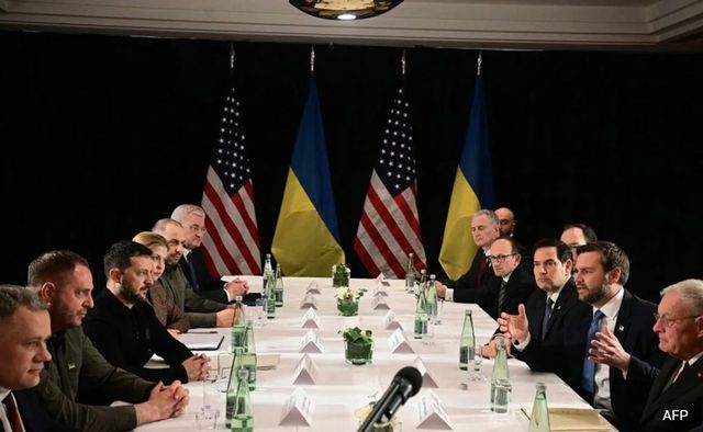 Vance meets Zelensky to talk US peace push