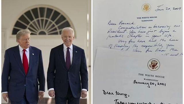 Trump Discovers Joe Biden's Letter in Oval Office Drawer, Says 'Maybe I'll Read It First'