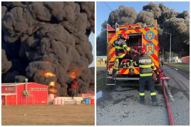 Incendiu puternic la o fabrică de polistiren într-un oraș din…