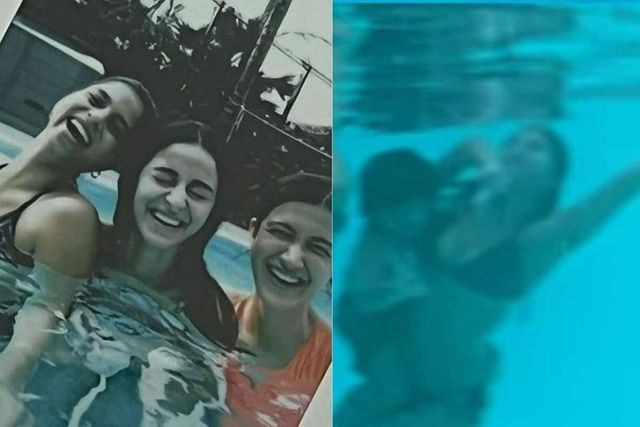Suhana Khan, Ananya Panday, Shanaya Kapoor and lil AbRam chill in the pool