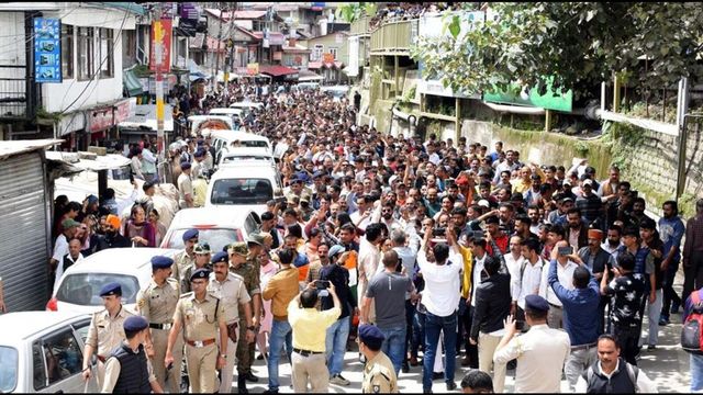 Protest Erupts In Shimla After Congress MLAs Clash Over Sanjauli Mosque In Himachal Assembly