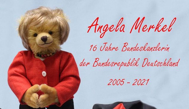 Aproape 200€ costă un urs de pluș care seamănă cu Angela Merkel