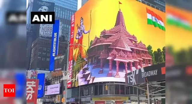 Largest digital display of Lord Ram shines in New York's Times Square