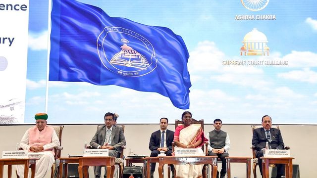 President Murmu Unveils New Flag, Insignia Of Supreme Court