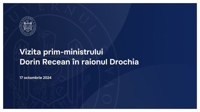 Premierul Dorin Recean merge azi în raionul Drochia