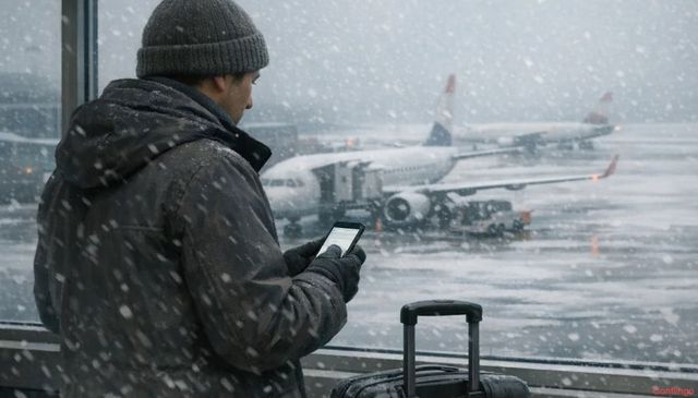 Orarul zborurilor dat pete cap din cauza poleiului la Viena și Bratislava și Praga