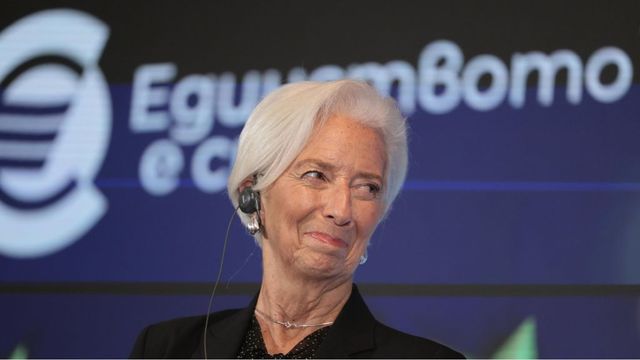 Кристин Лагард приветства Димитър Радев за първото му участие в заседание на ЕЦБ