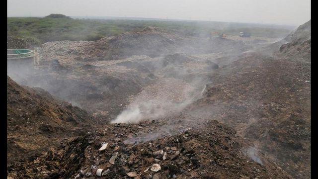 Toxic smoke engulfs Gurugram as Bandhwari fire lingers