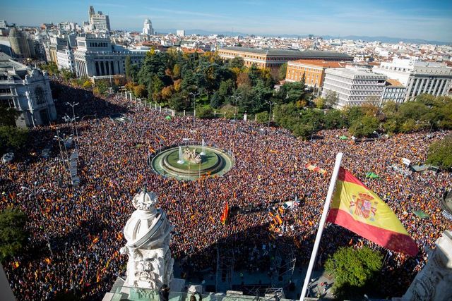 Protest masiv la Madrid contra legii amnistiei pentru separatiștii catalani