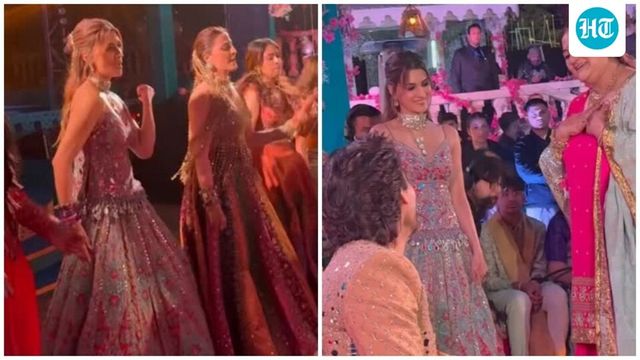 Kriti Sanon and Varun Sharma set the dance floor on fire at Nupur Sanon- Stebin Ben sangeet with Lollipop Lagelu - WATCH