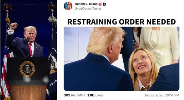Meme di Trump su Meloni: ‘Serve ordine restrittivo’